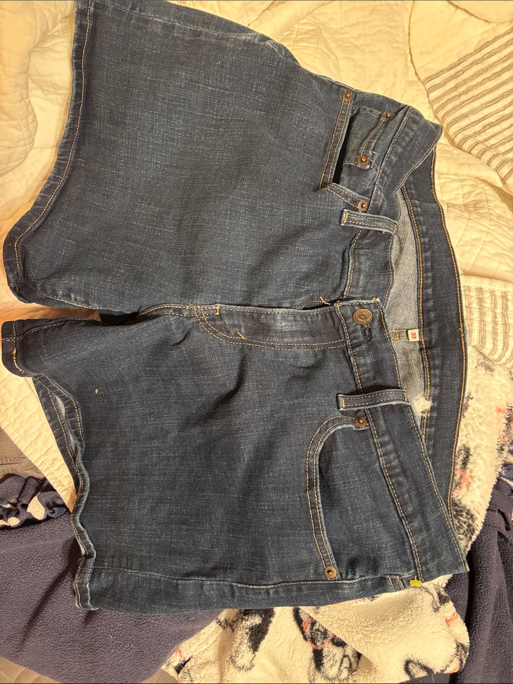 Levi's Dark Blue Denim Jean Shorts